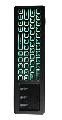 Wireless Keyboard Rechargeable TV Remote Control With RGB Color Changing Backlit