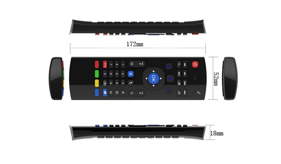 Mini Wireless Keyboard Remote Control , 3 Gsensor Smart TV Remote With Keyboard