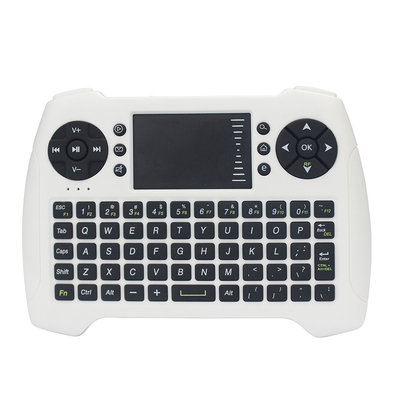 White Battery Operated Remote Control For TV , Wireless Keyboard With Touchpad 