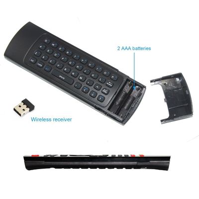 2.4G 3D Mini Wireless Keyboard Remote Dengan 360 derajat Non - Directional Remote Control