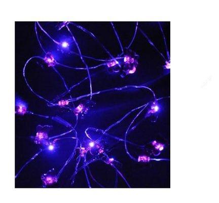 20 LED Sensor Night Light, Purple Butterfly String Lights Untuk Pernikahan / Taman